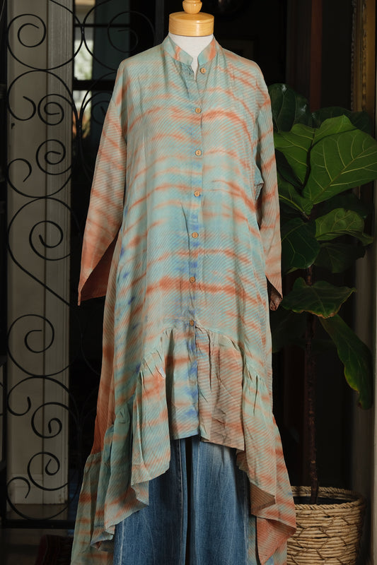 Lotus Duster Dress in Blue Sky