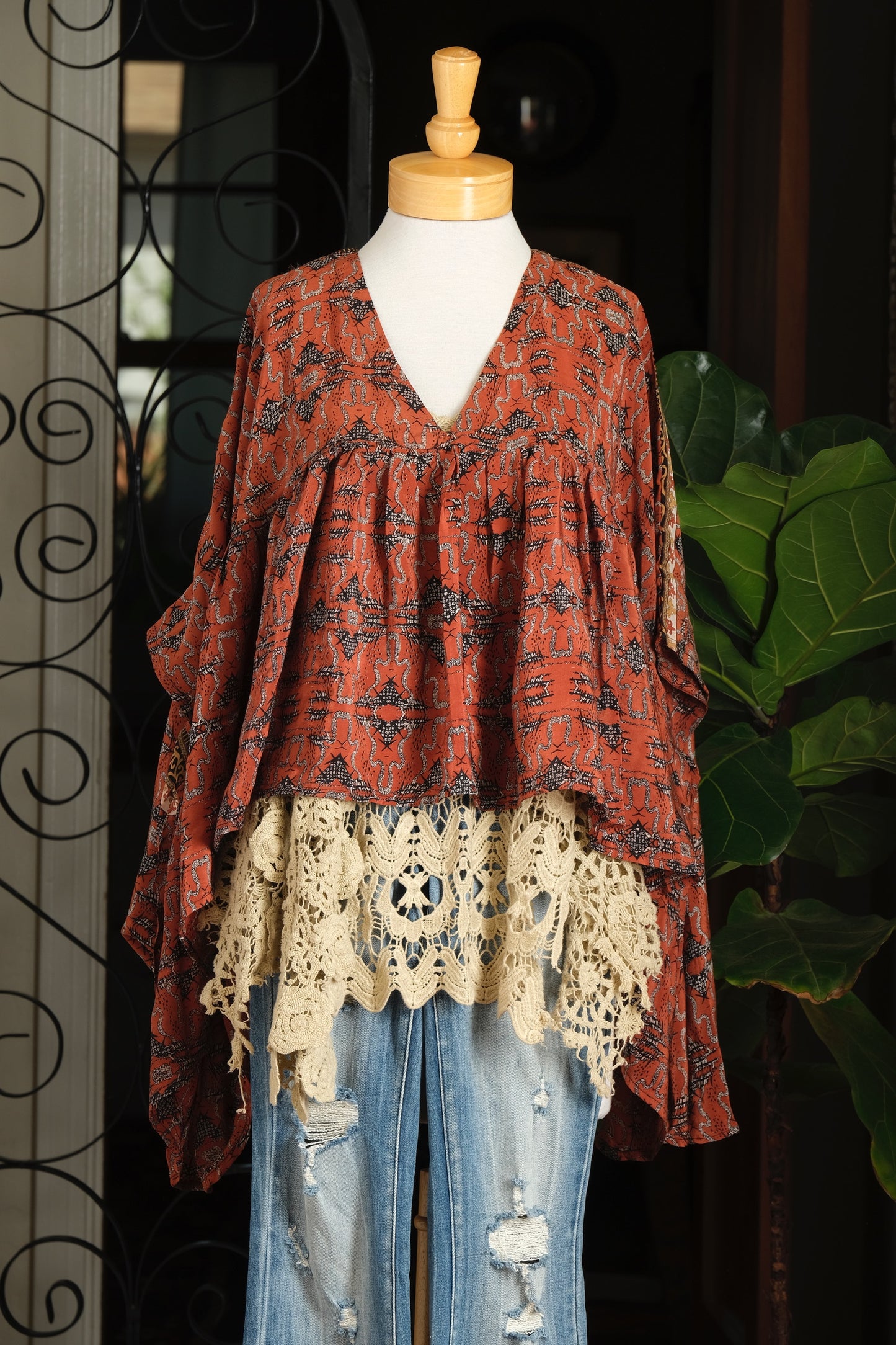Gold Dust Crop Top in Rusted Earth
