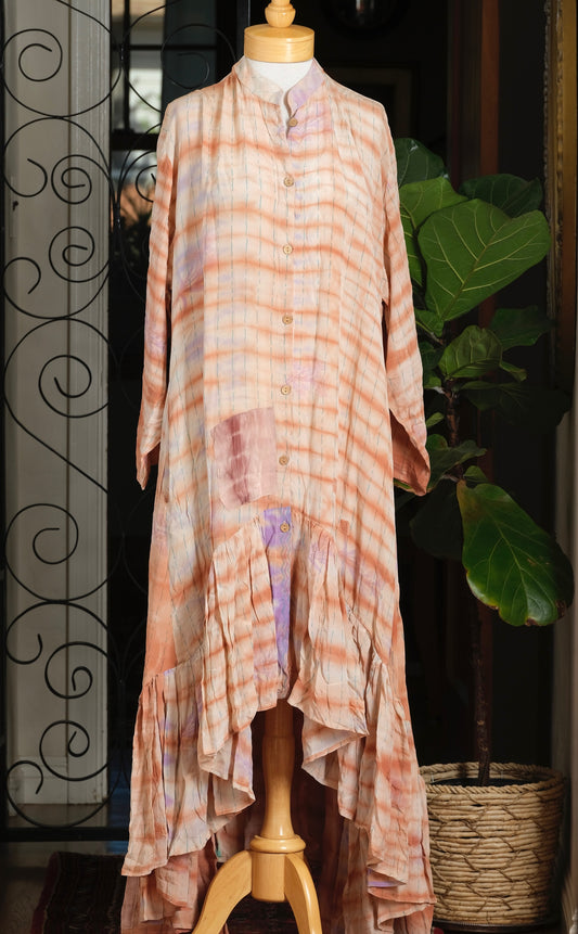 Lotus Duster Dress in Apricot Vision