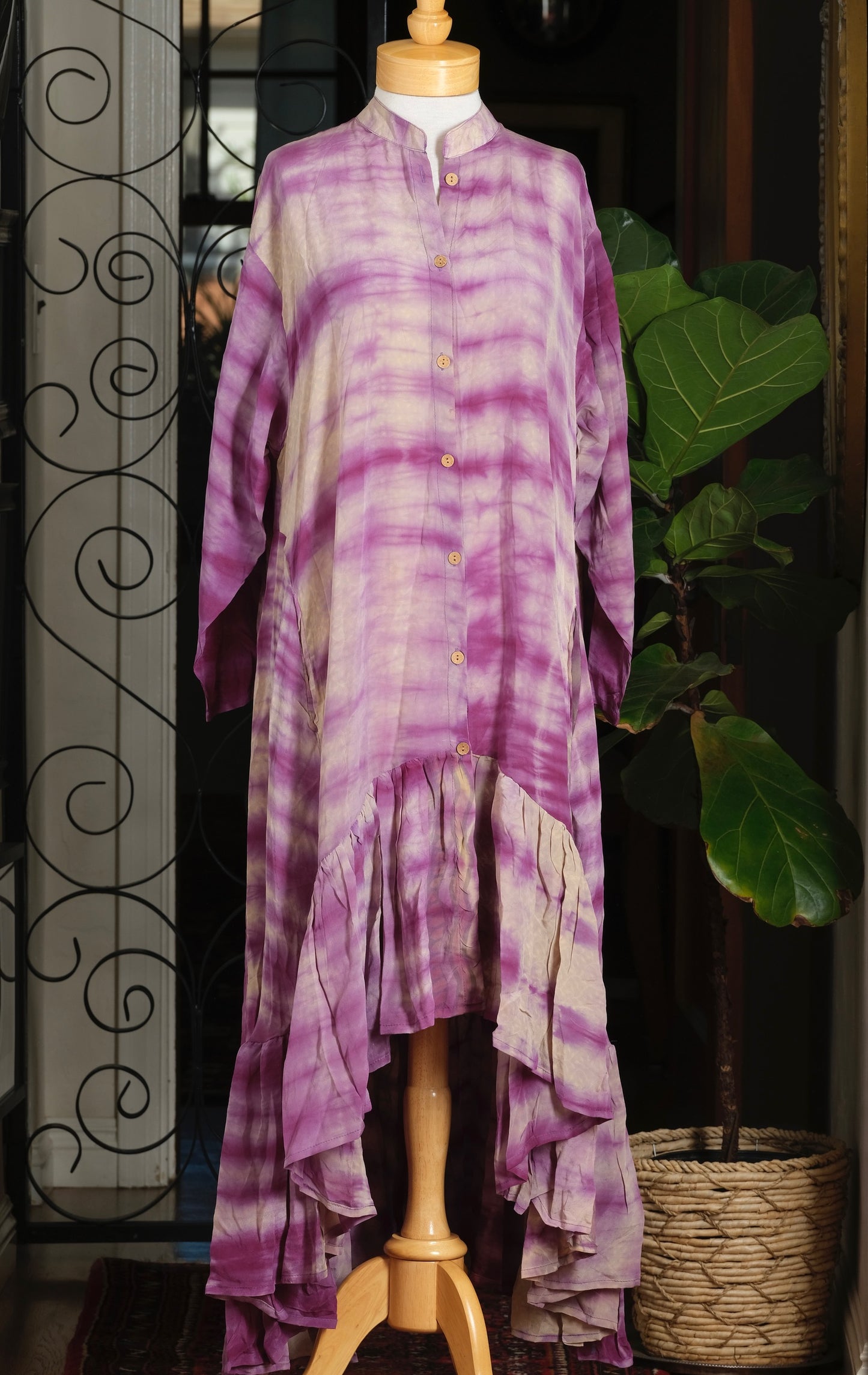 Lotus Duster Dress in Field of Violet