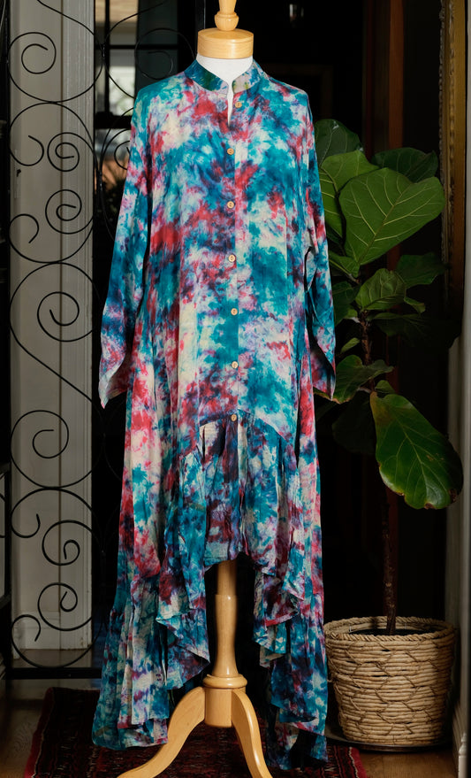 Lotus Duster Dress in Summer Festival – Chateau Bel Age Boutique