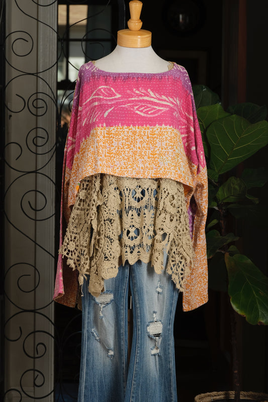 Crop Top in Pink Horizon