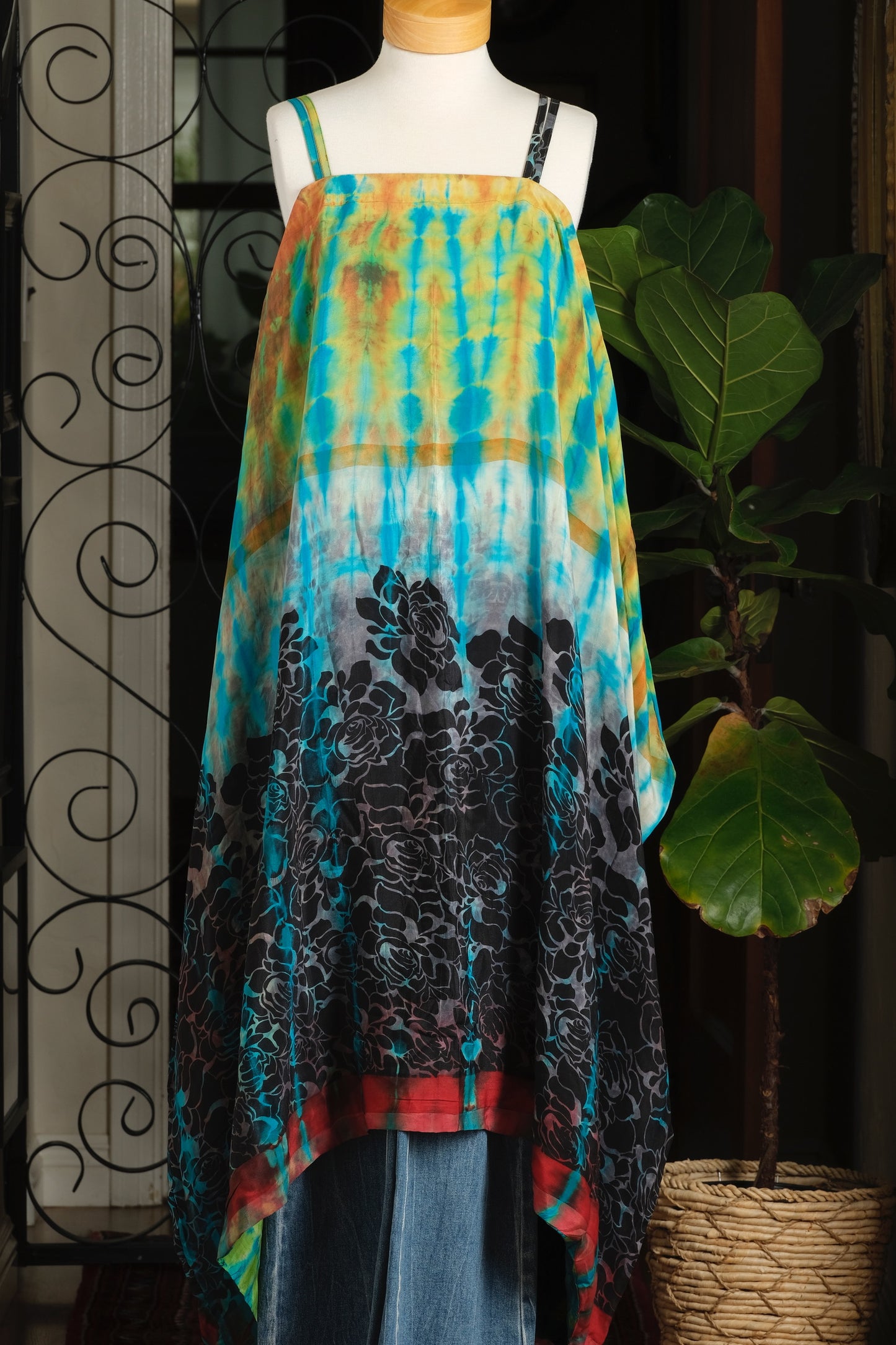 Shine Maxi Dress in Black Rose