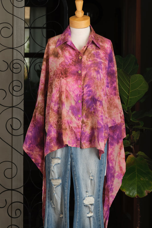 Dylan Silk Shirt in Jaipur Tie Dye – Chateau Bel Age Boutique
