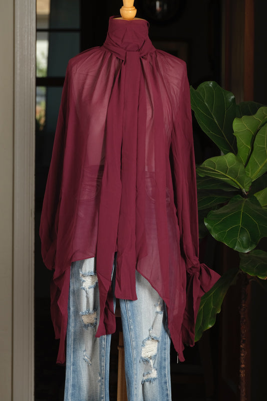 Queen's Revenge Top in Plum Wine