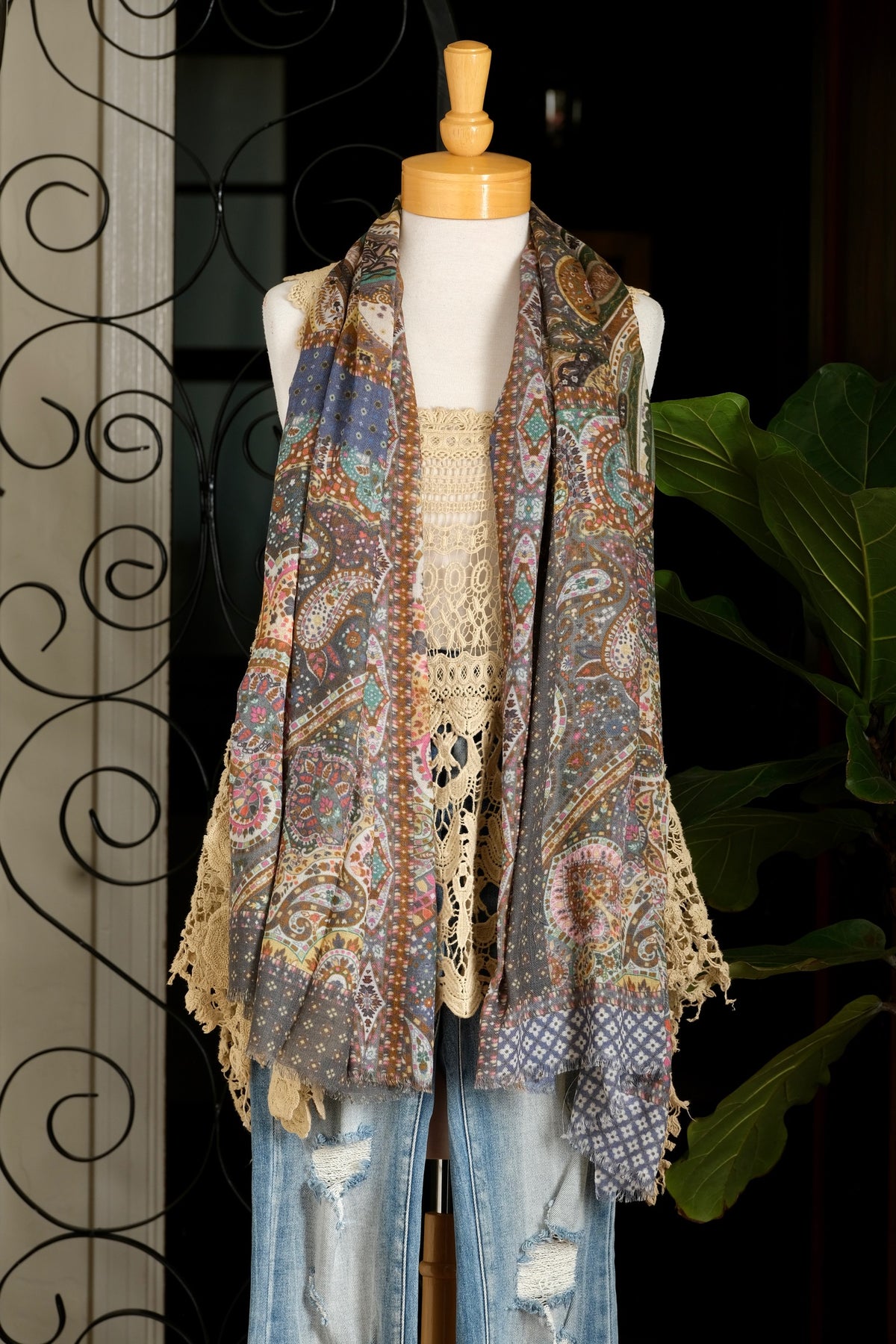 Caravan Smoke Scarf – Chateau Bel Age Boutique