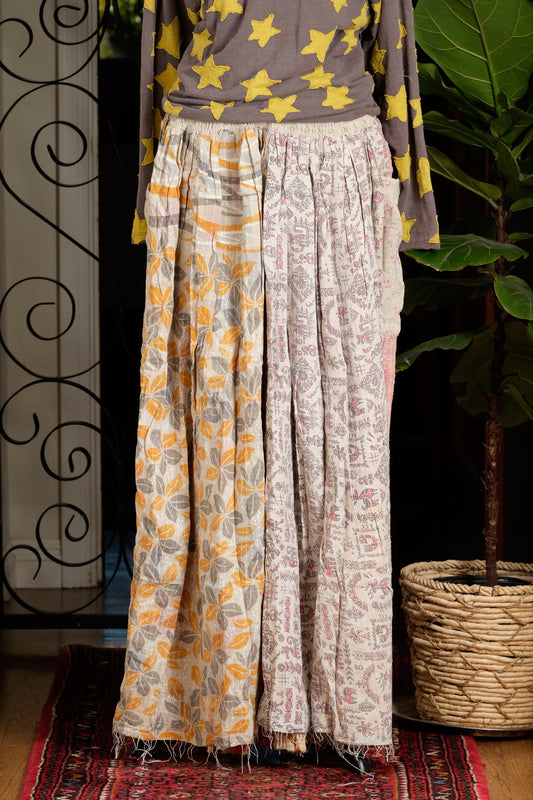 Maxi Skirt in Folk Leaf