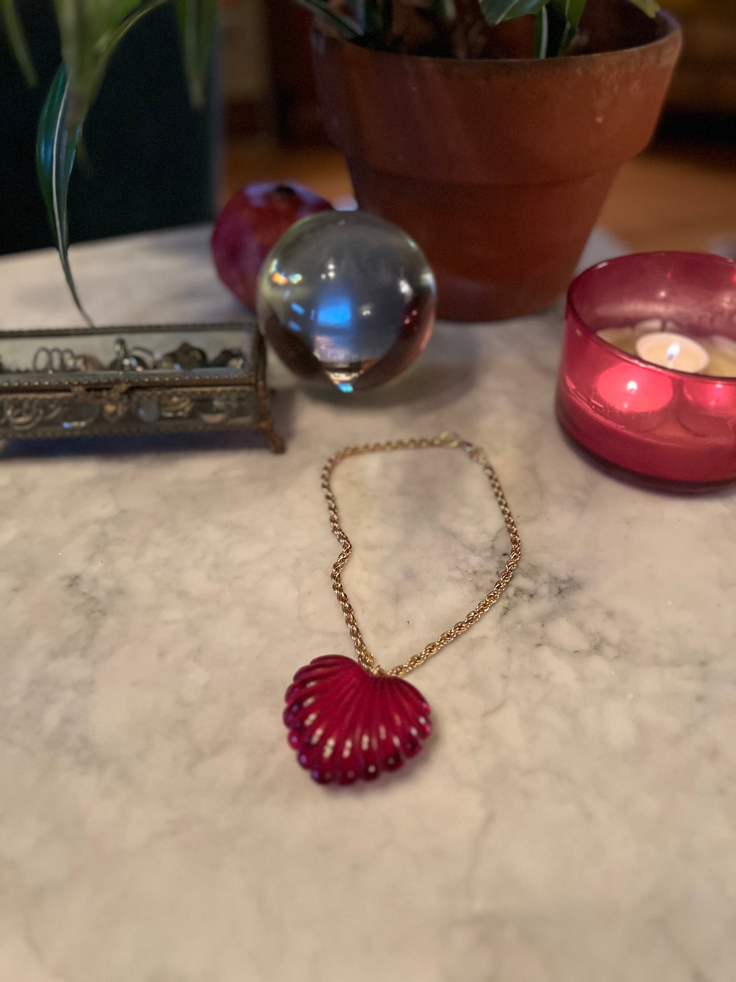 Red heart Necklace