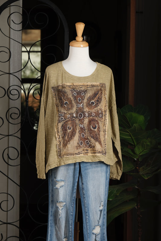 Crop Traverse T Shirt in Golden Rod