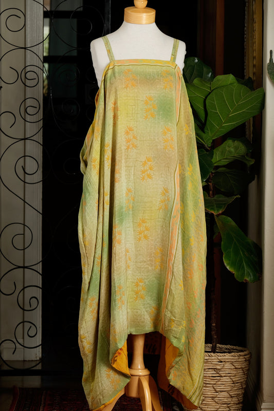 Shine Maxi Dress in Golden Leaf