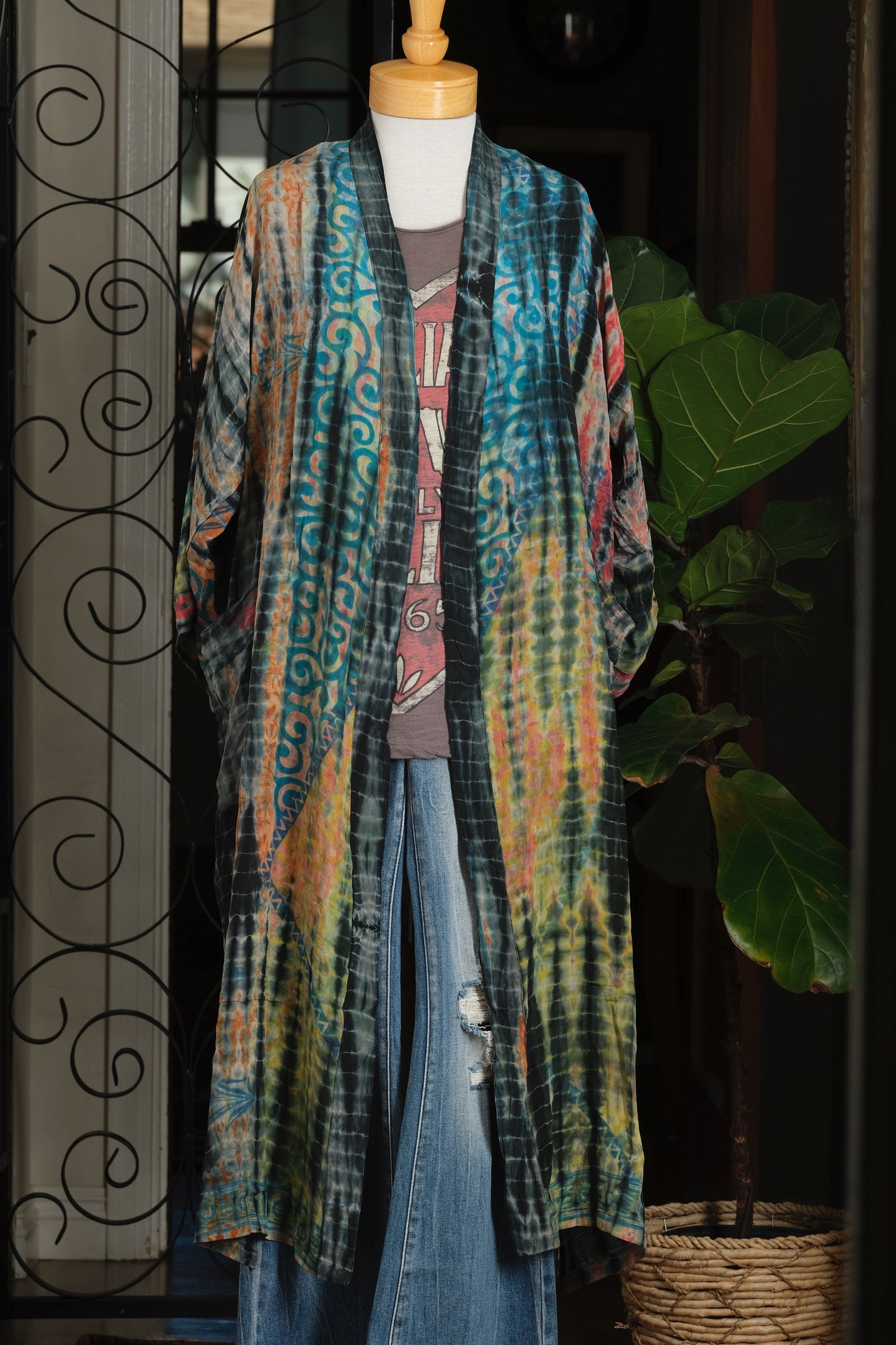 Smoke Duster in Teal Sultana