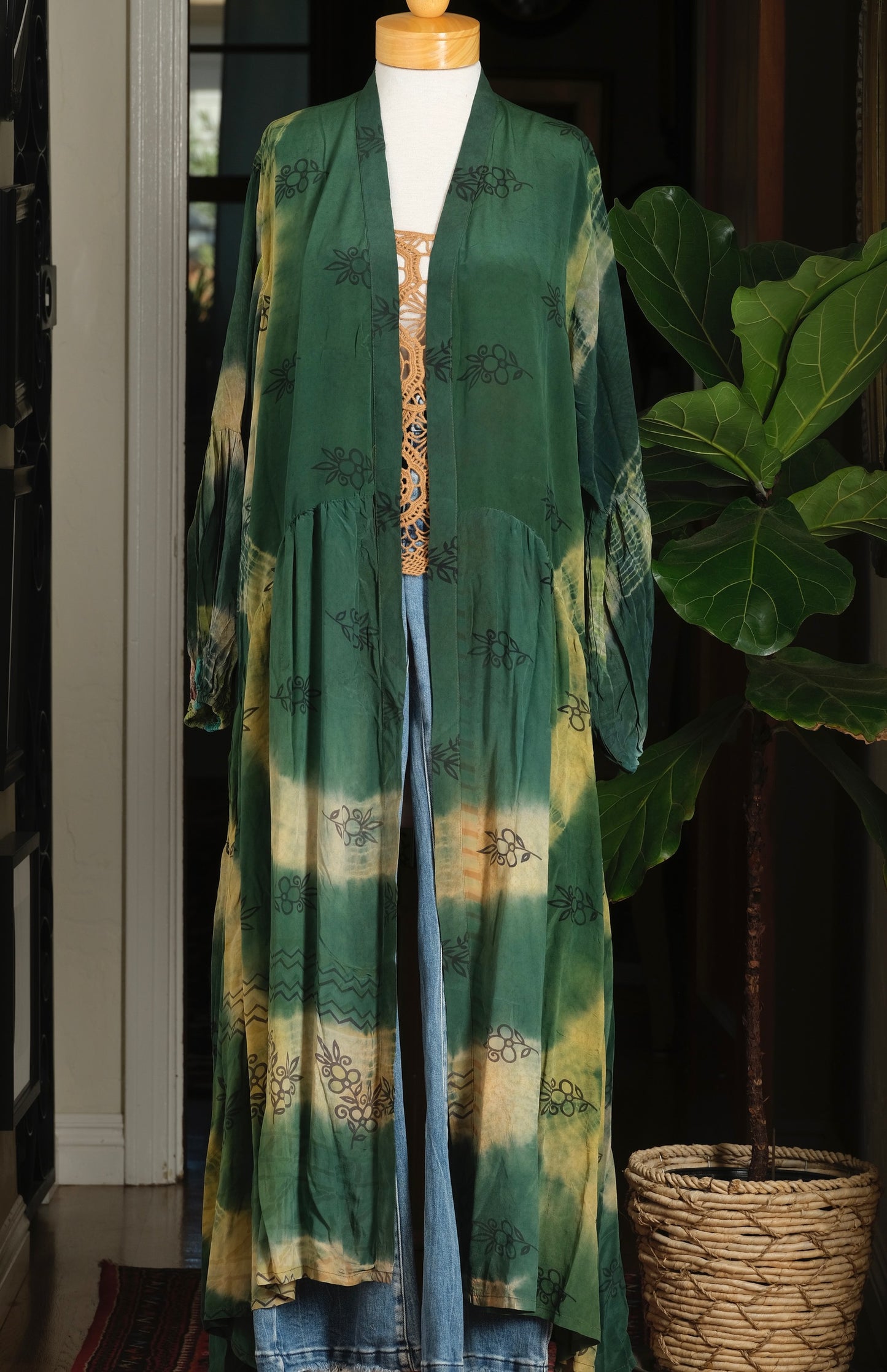 Evermore Duster in Jade Tie Dye