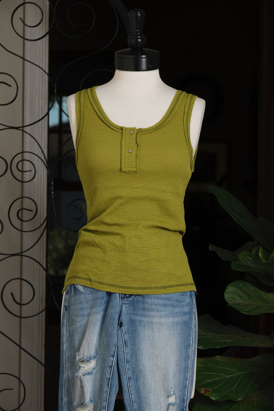 Layering Tank in Chartreuse