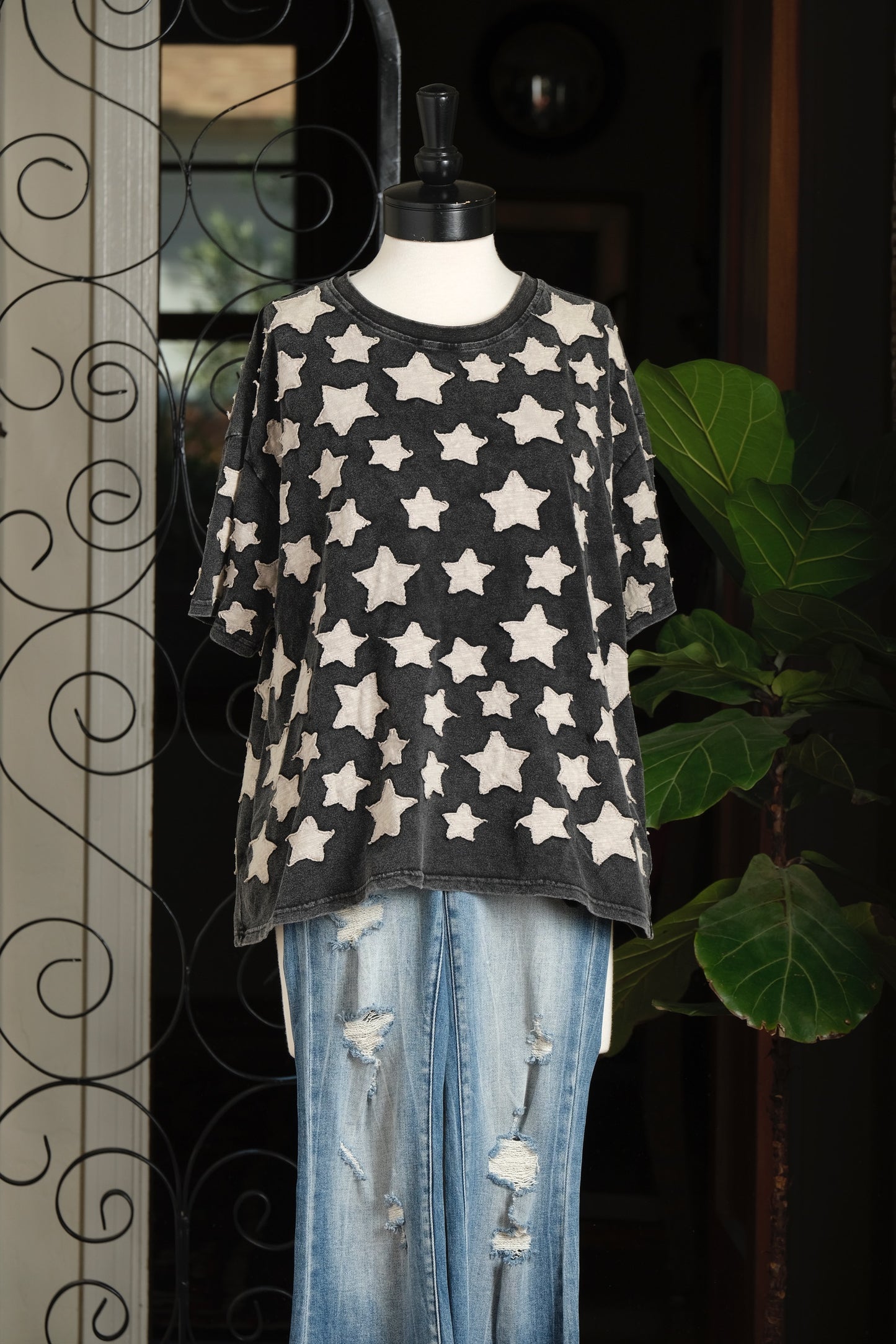 Star Bright T Shirt Black