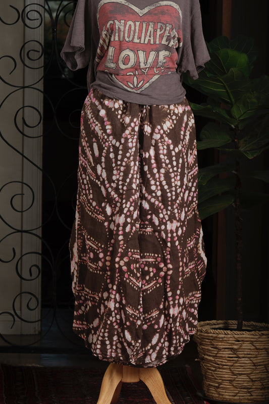 Basic Pants in Fuchsia Batik Linen