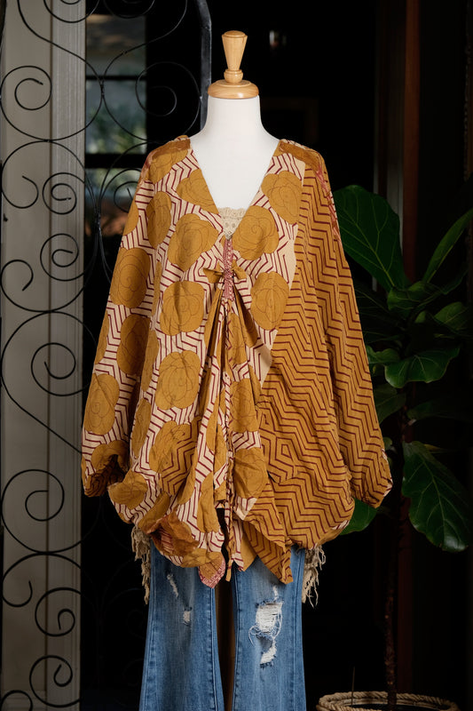 Butterfly Tunic in Amber Gardenia