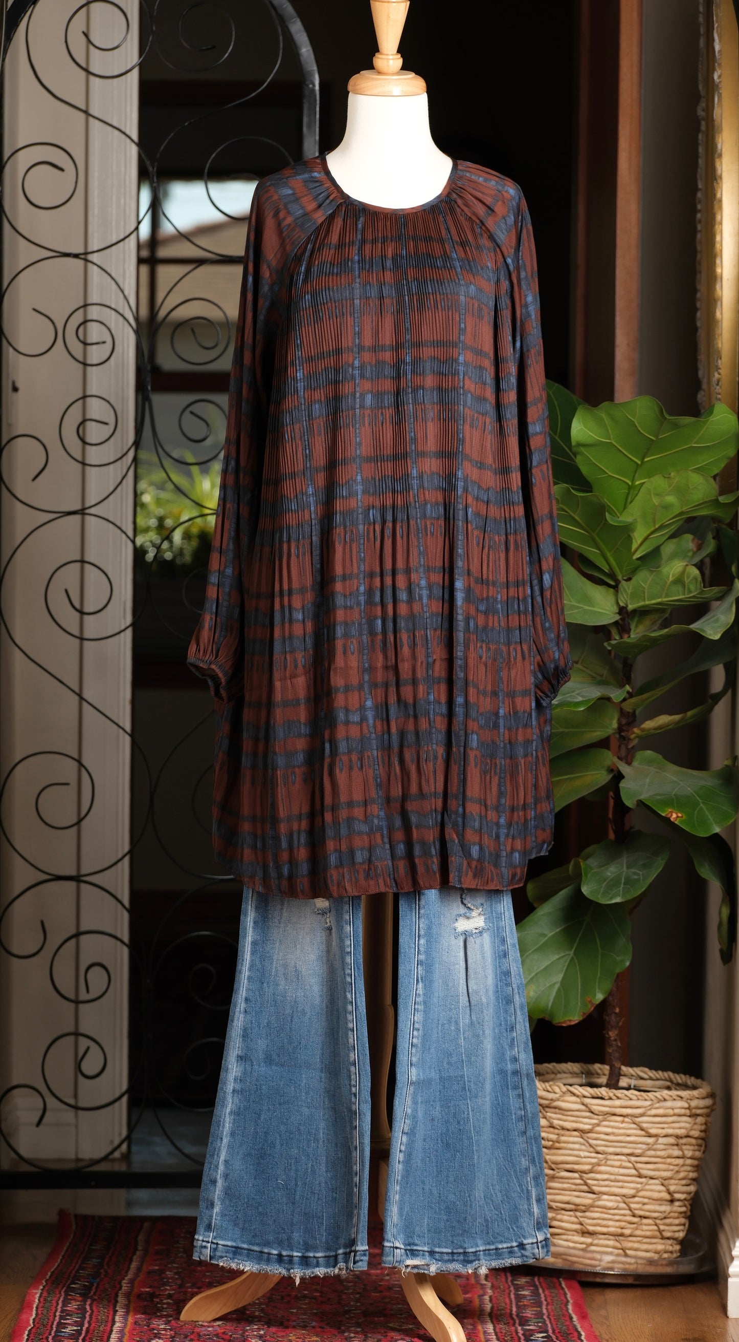 Coco Plum Plaid Sheath Tunic