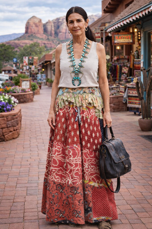 Pocket Pant in Red Veranda