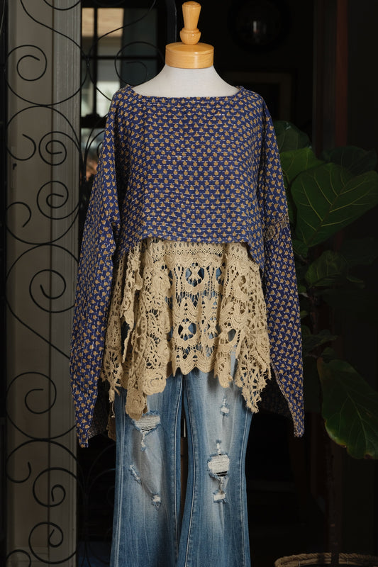 Crop Top in Blue Flame