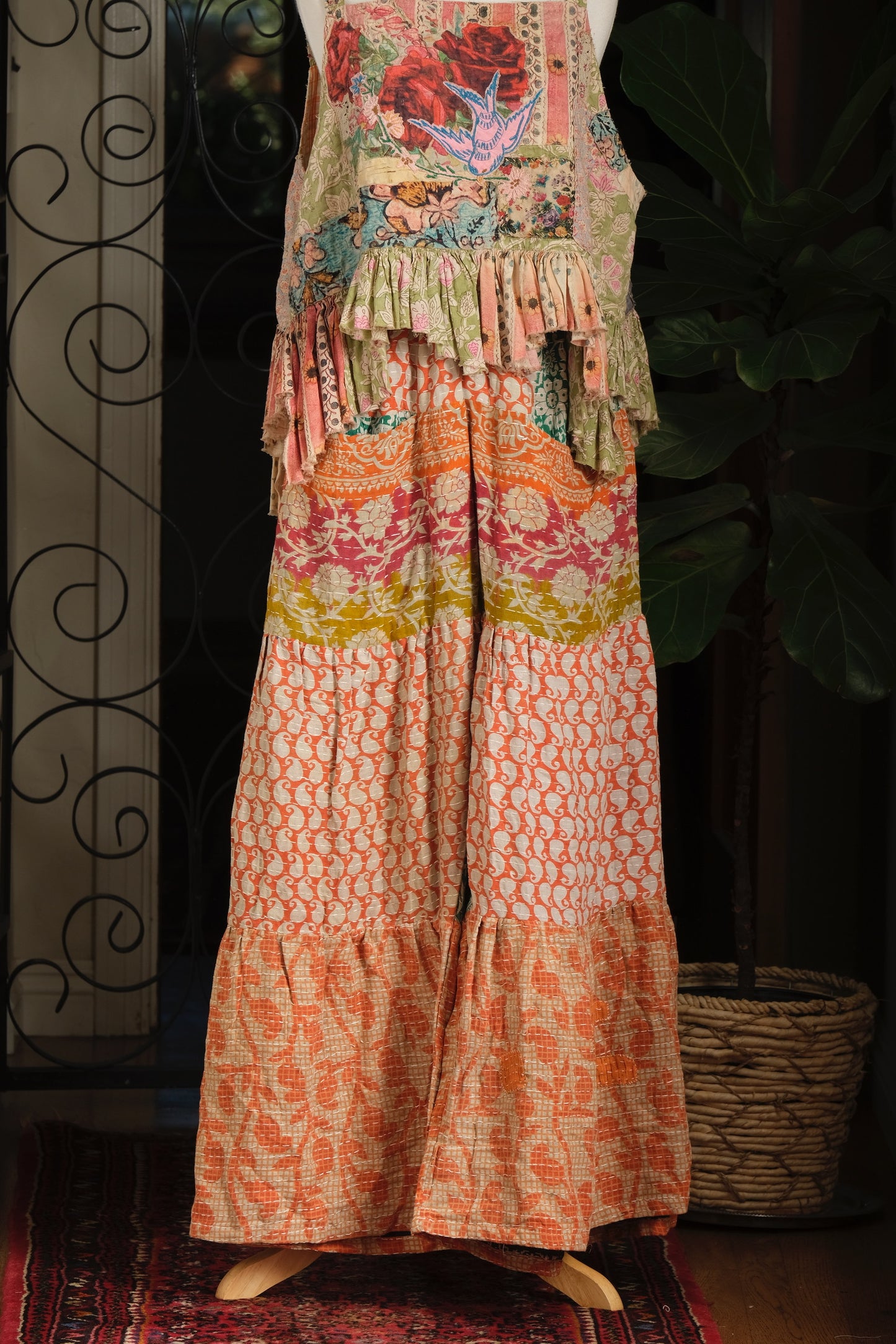 Pocket Pant in Orange Red Vine