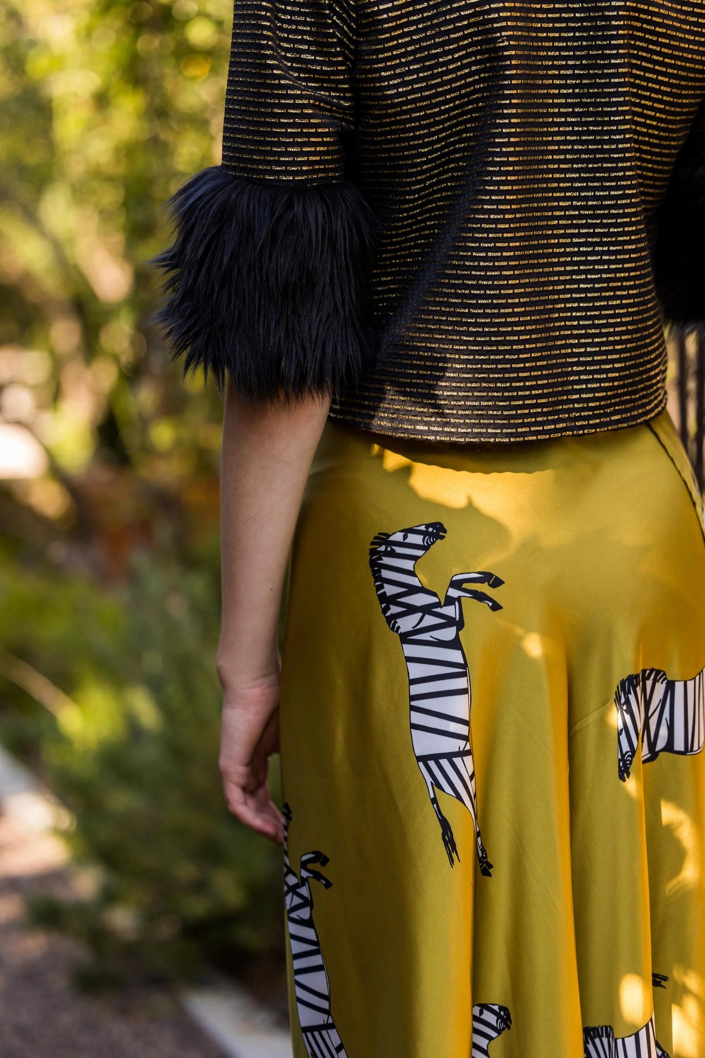 Zebra Wrap Skirt