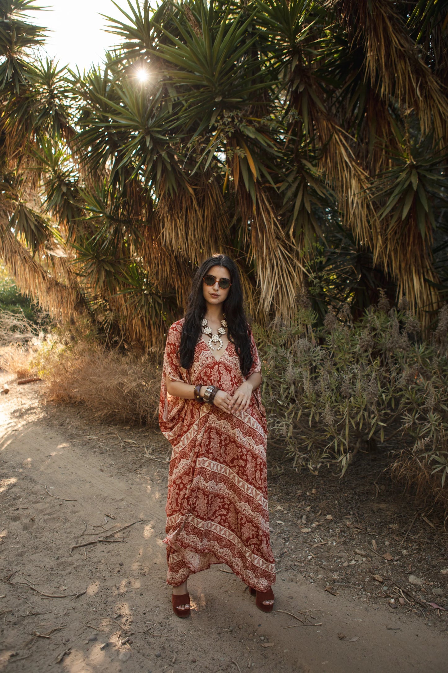 Harissa Paisley Caftan by Jennafer Grace