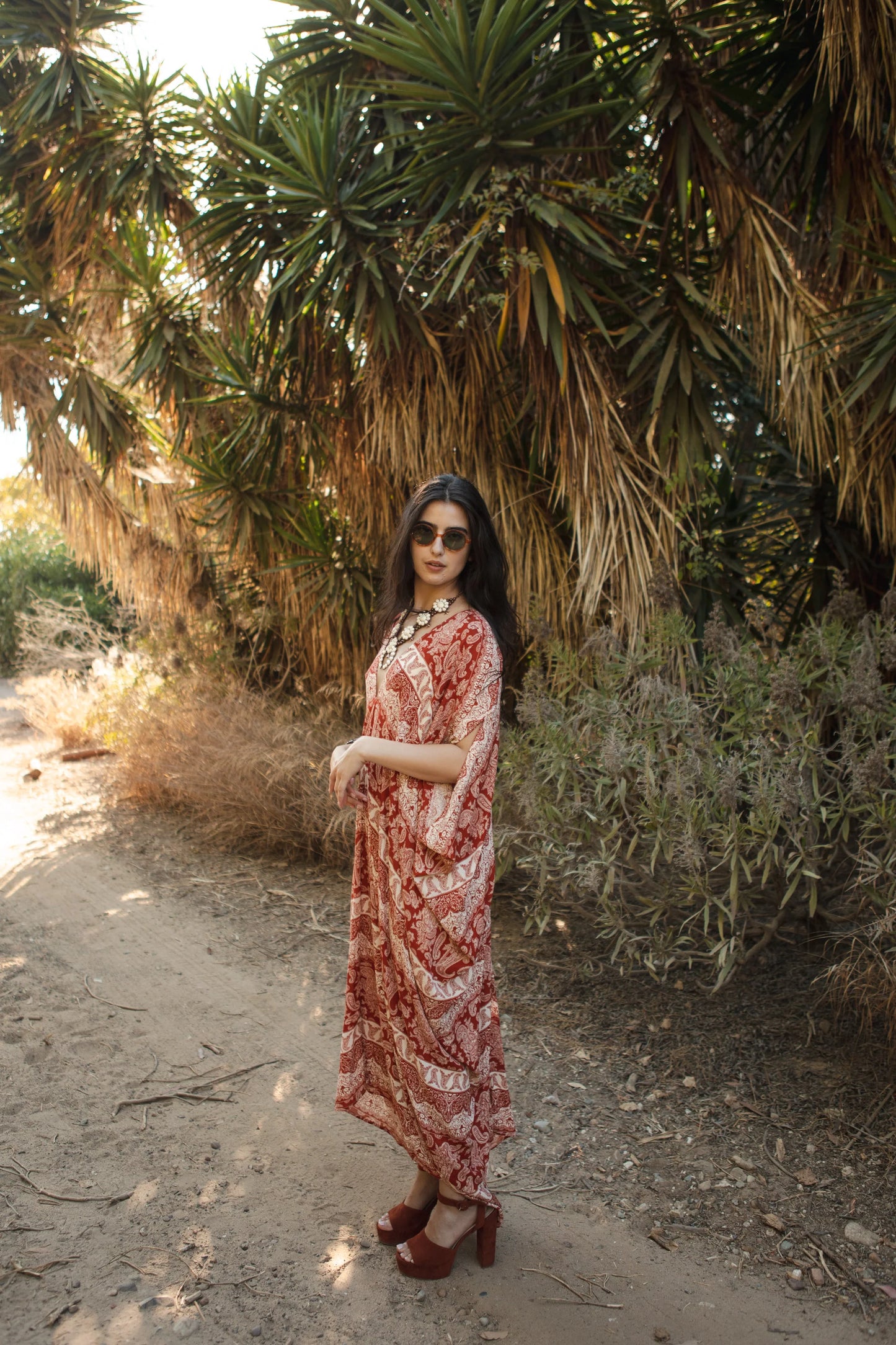 Harissa Paisley Caftan by Jennafer Grace