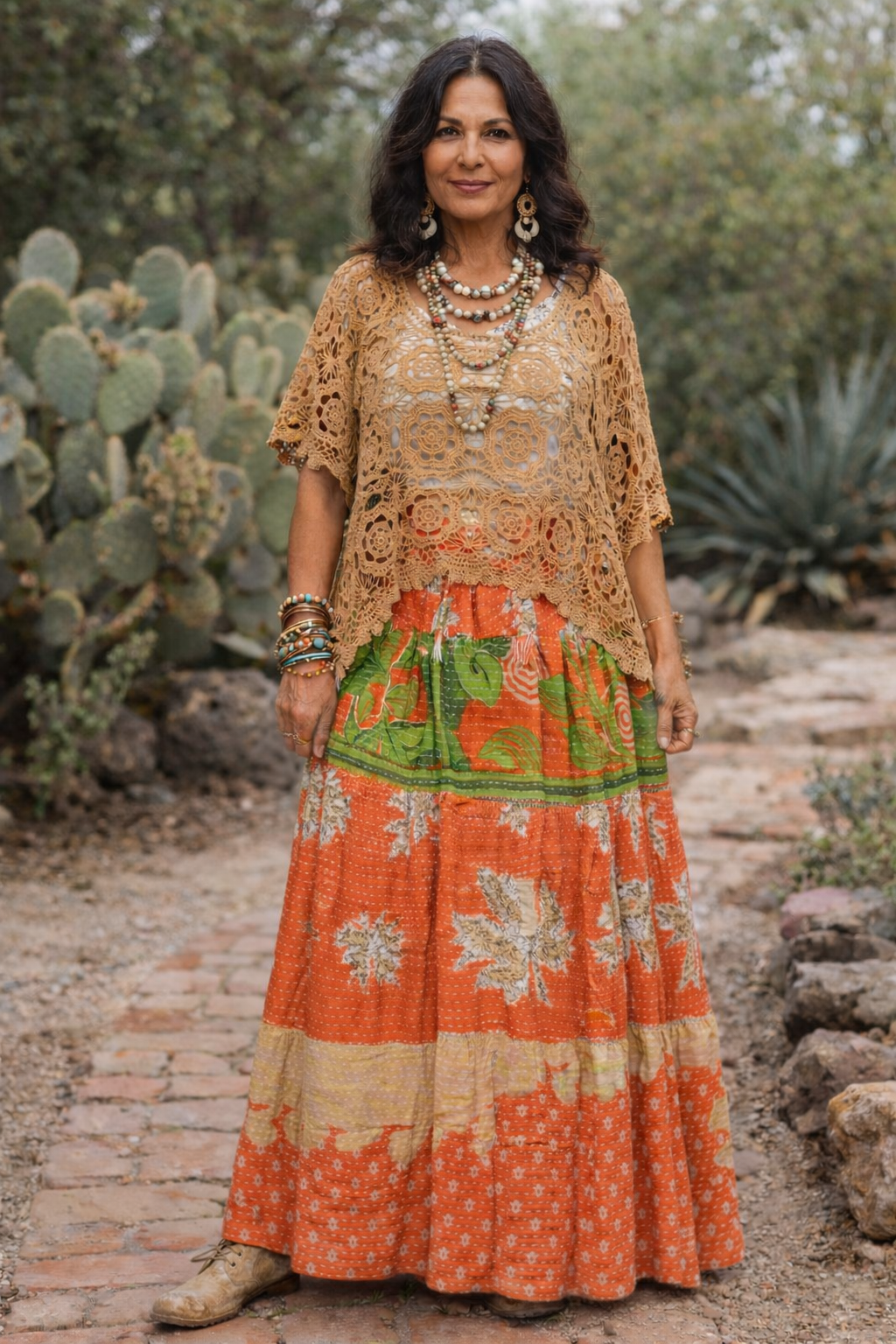 Pocket Pant in Orange Tiger Flower