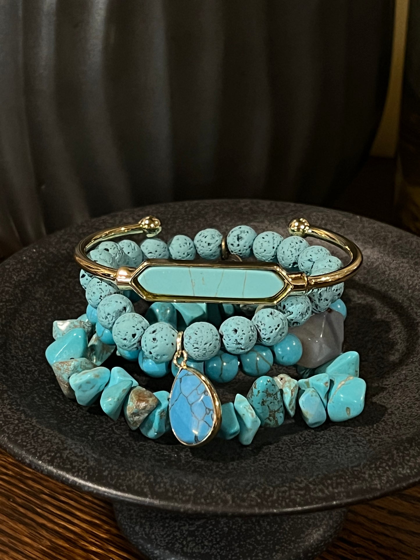 Turquoise Glam Bracelet Set