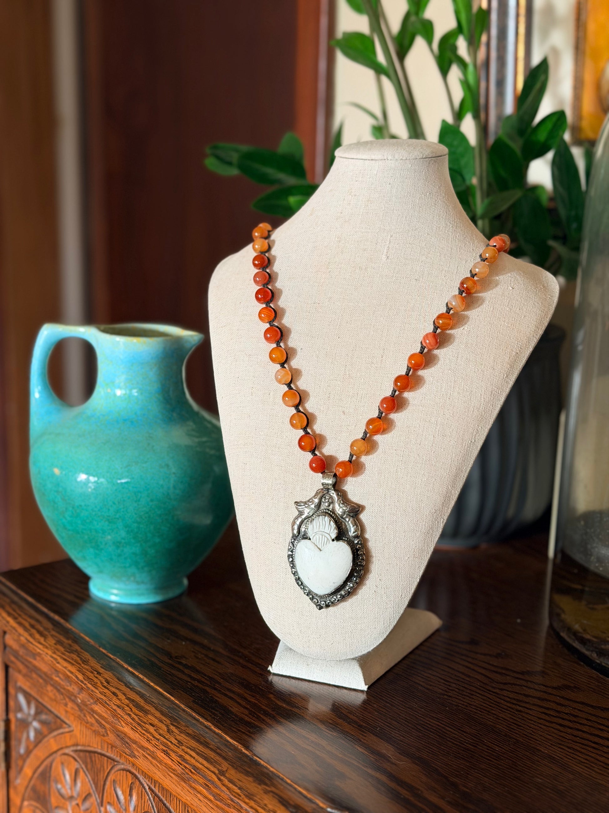 sterling silver plated

solid bronze

silver plated

sacred heart necklace

sacred heart

necklace

jade stones

jade stone beads

hand casted

chateau bel age

carved bone