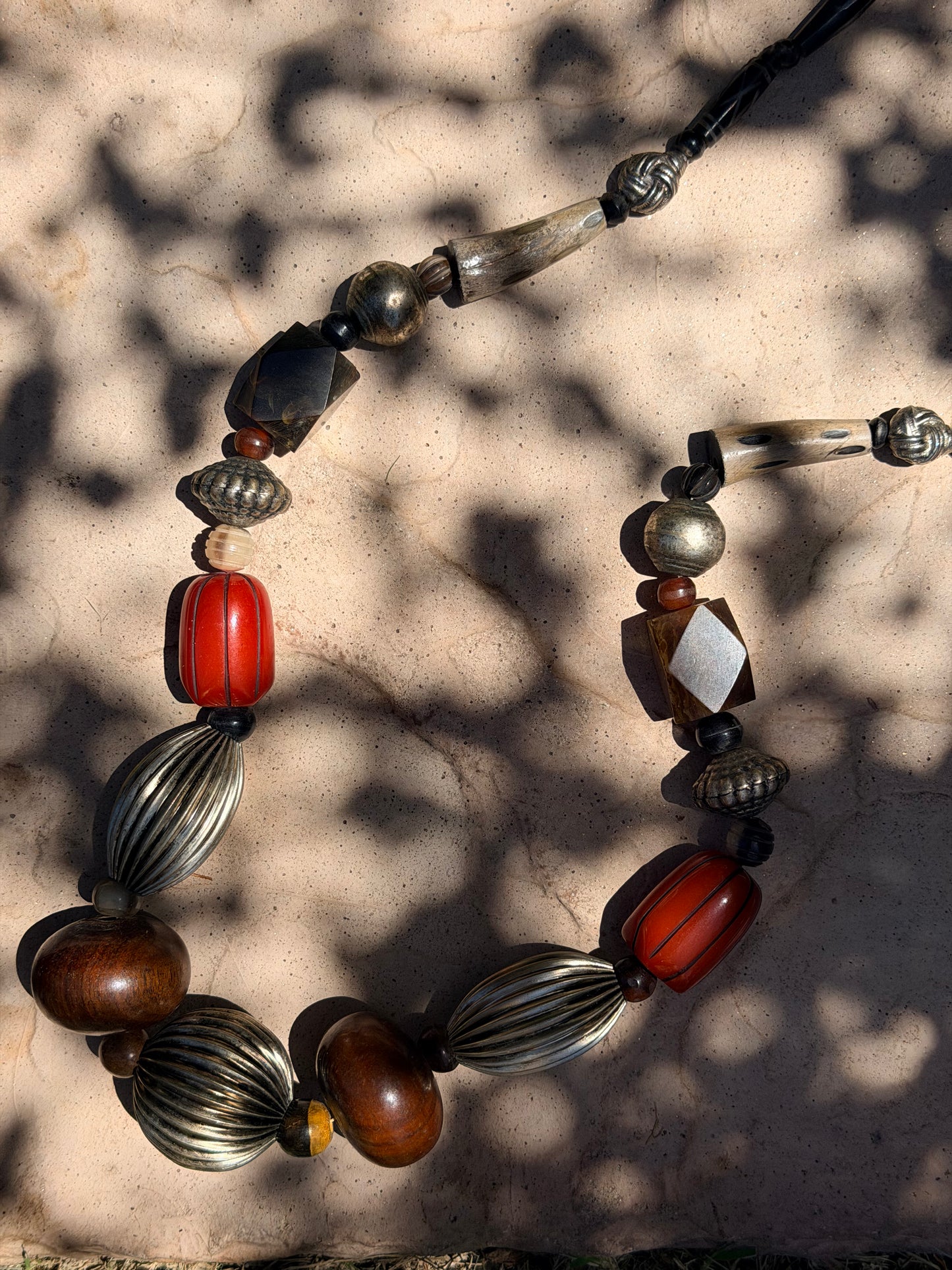 Chunky Necklace in Burnished Browns