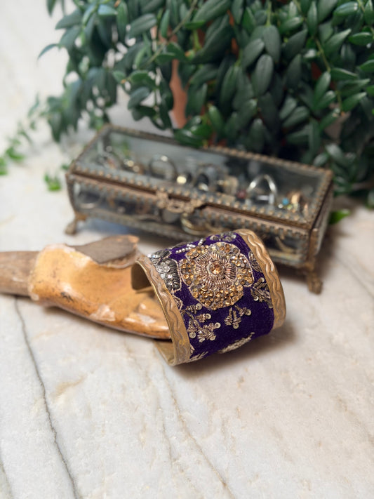 Royal Nomad Cuff in Purple Velvet – Chateau Bel Age Boutique