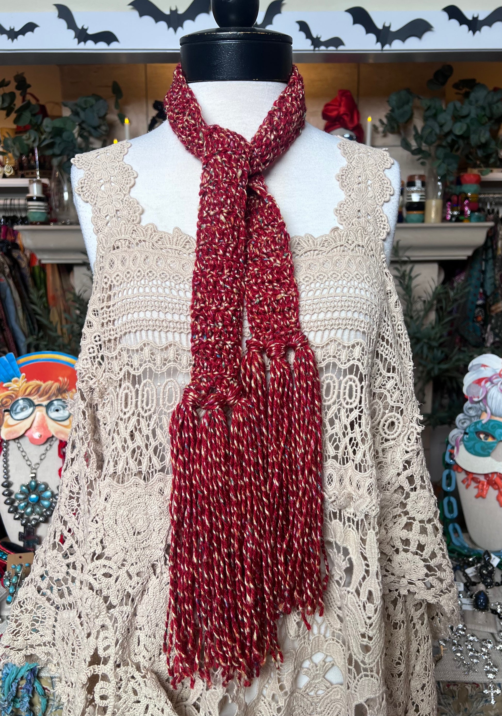 Pirate Jabot in Red Flag – Chateau Bel Age Boutique