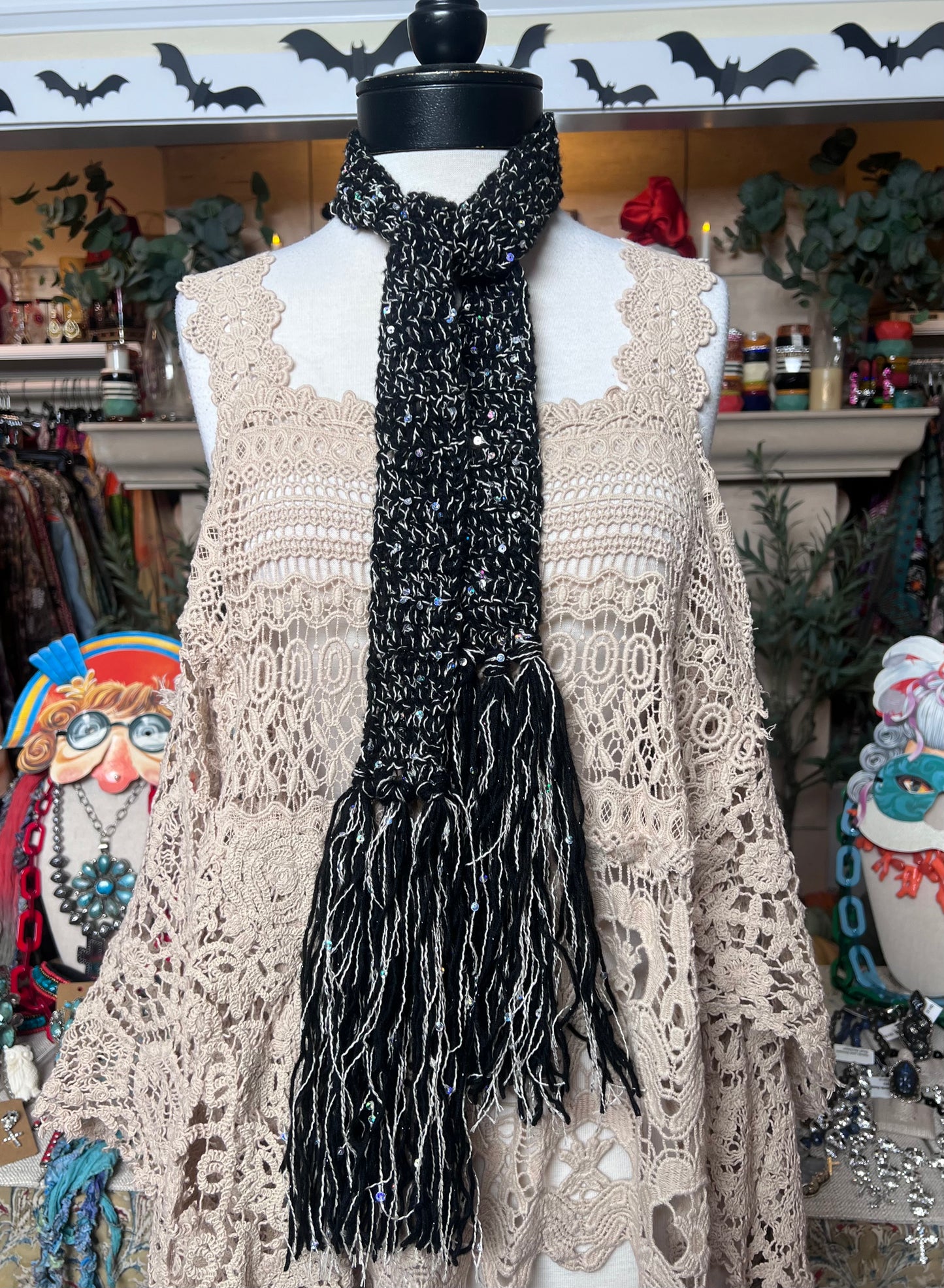 Pirate Jabot in Black Shimmer