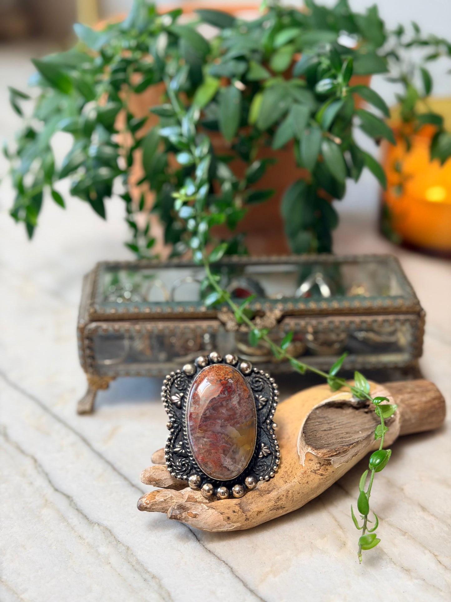 Framed Agate Ring – Chateau Bel Age Boutique