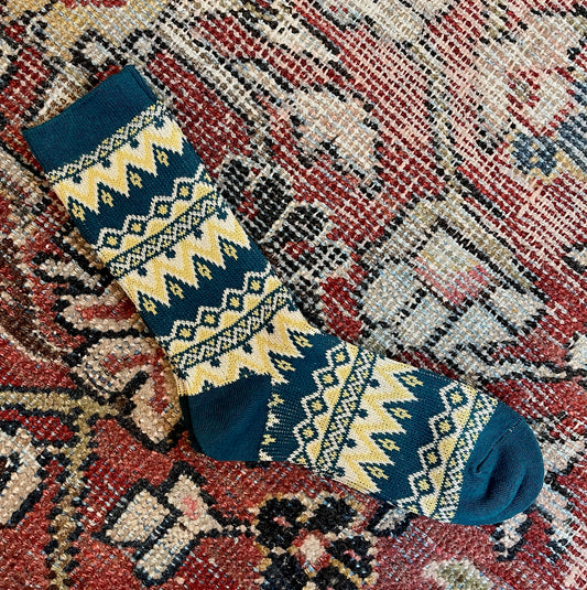 Highlander Socks in Forest