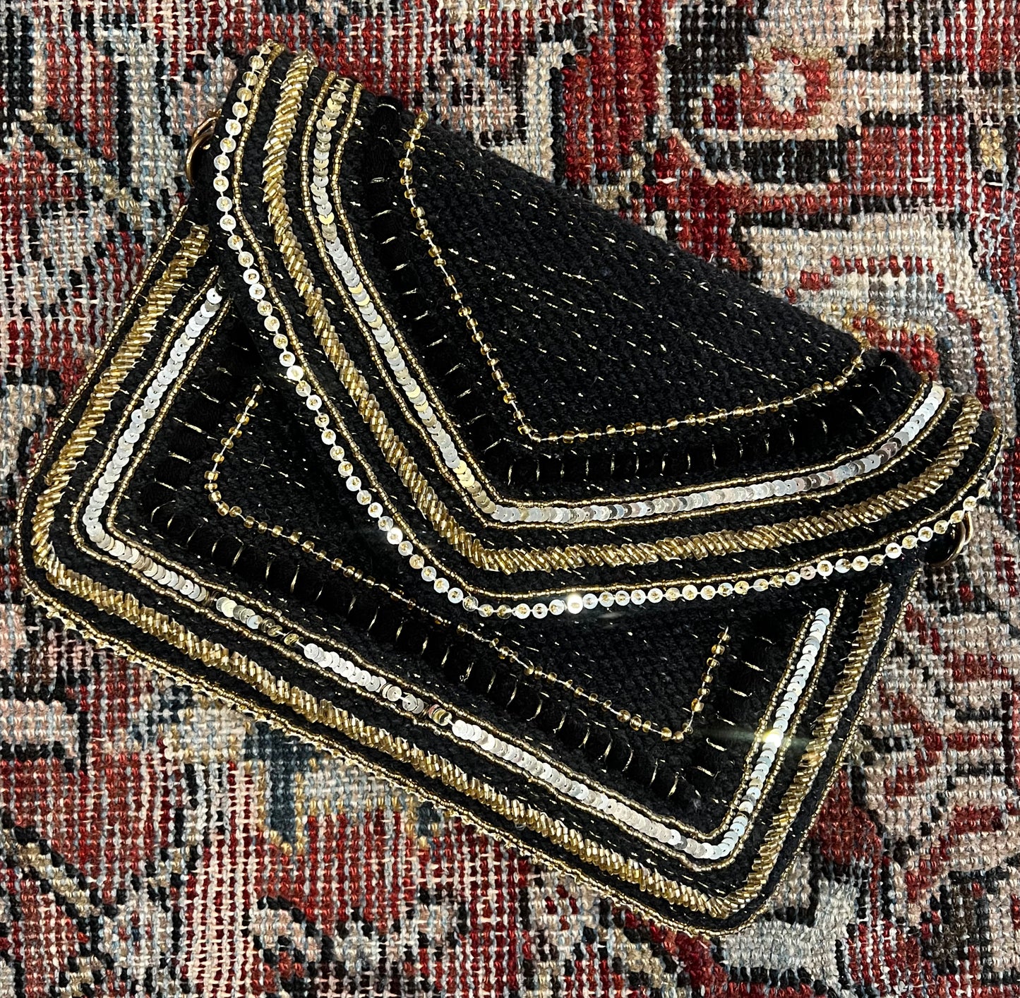 Midnight Tweed Clutch