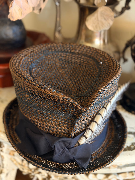 Black Bourbon Straw Hat – Chateau Bel Age Boutique