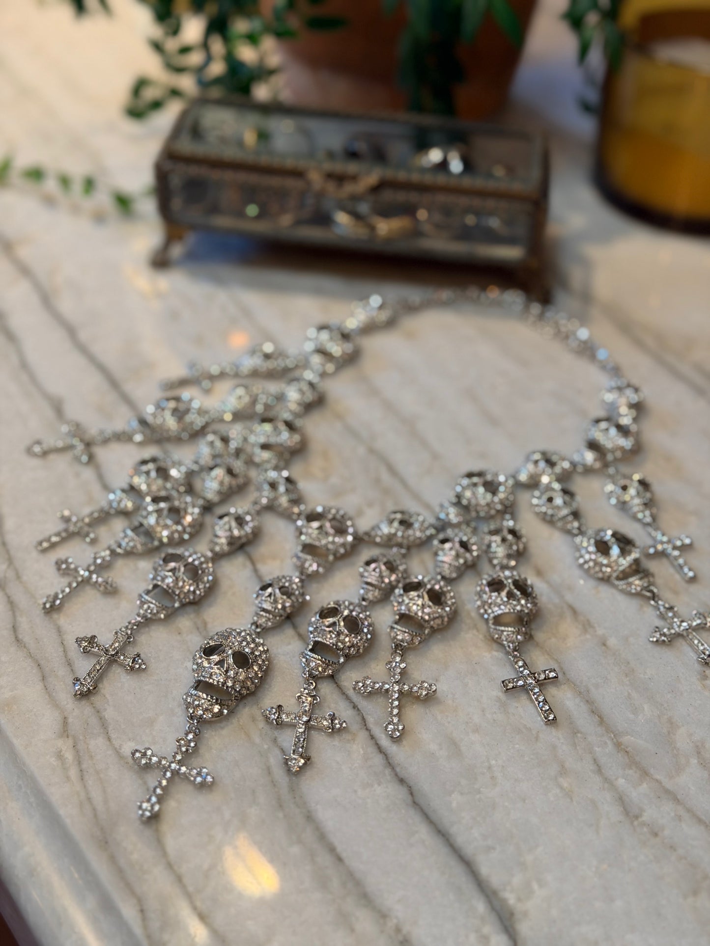Saints and Sinners Skull Necklace – Chateau Bel Age Boutique