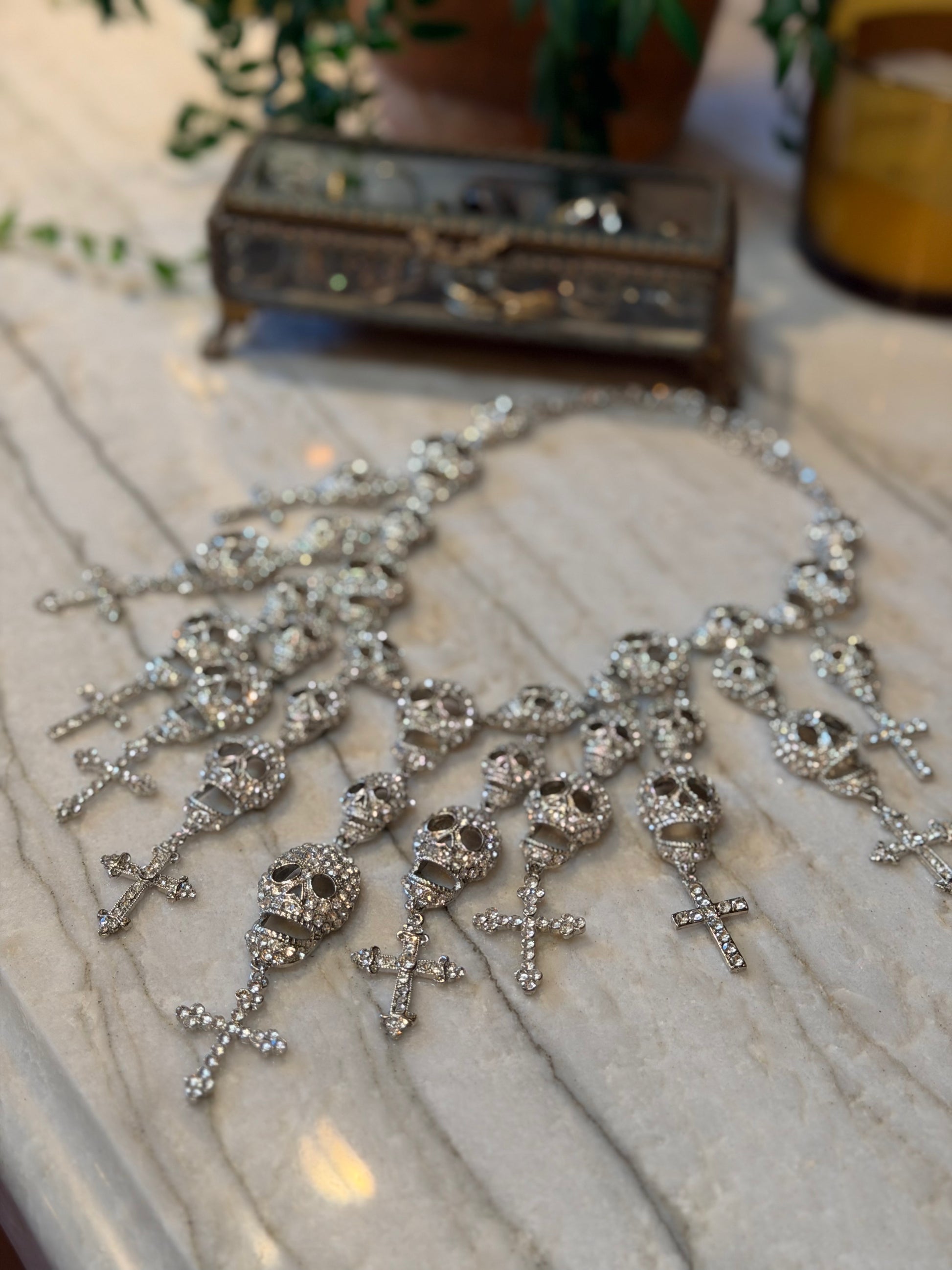 Saints and Sinners Skull Necklace – Chateau Bel Age Boutique