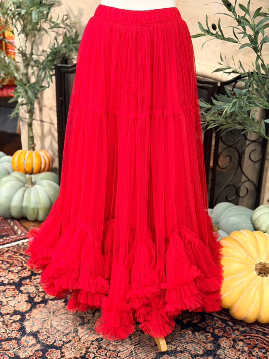 Ringmaster Skirt in True Red