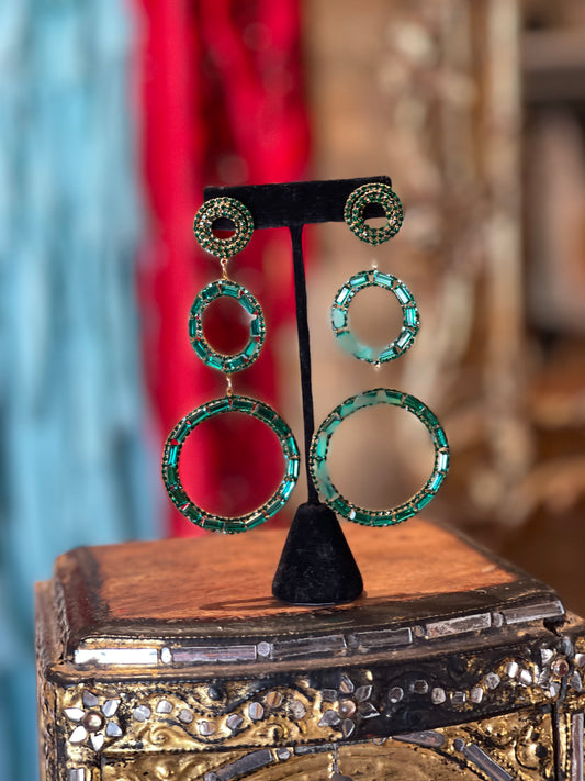 Versailles Emerald Hoops