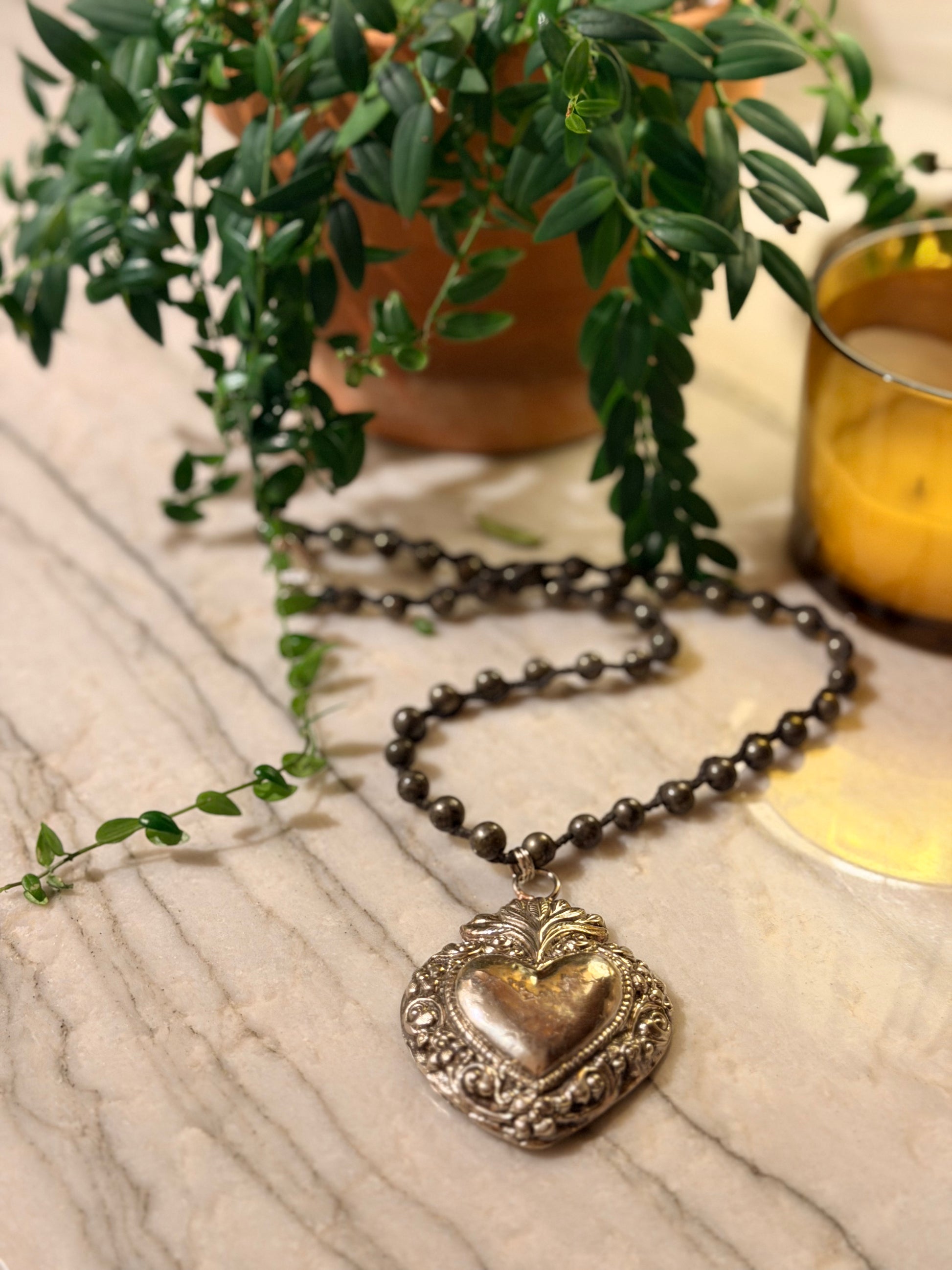 Rustic Heart on Pyrite 1827 – Chateau Bel Age Boutique