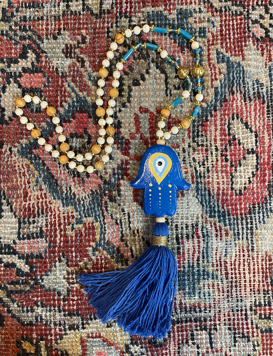 Evil Eye Necklace in Blue