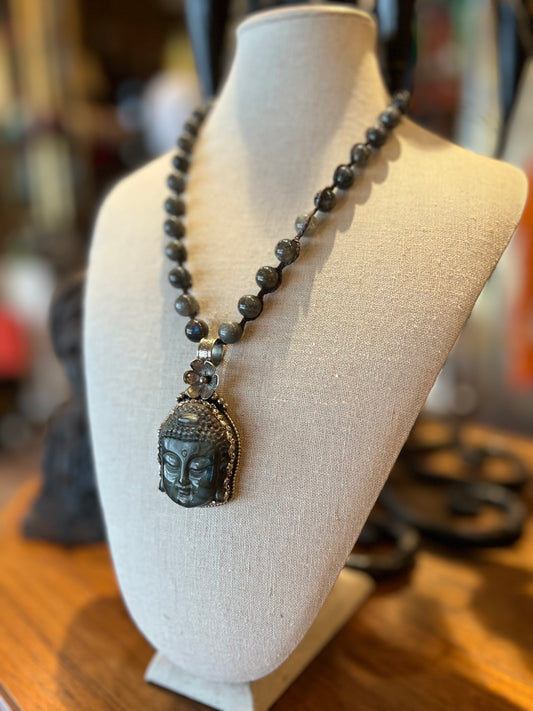 Labradorite Buddha 1024 Necklace