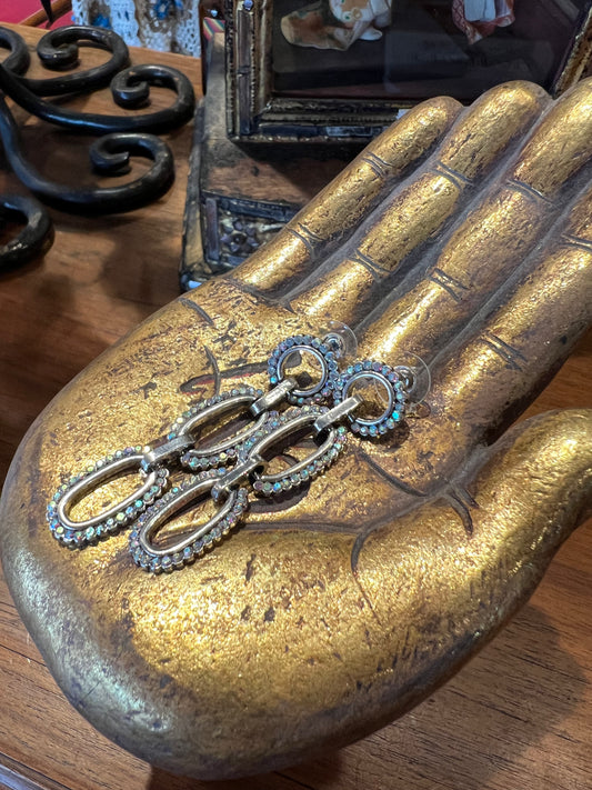 Pave Link Earring 431