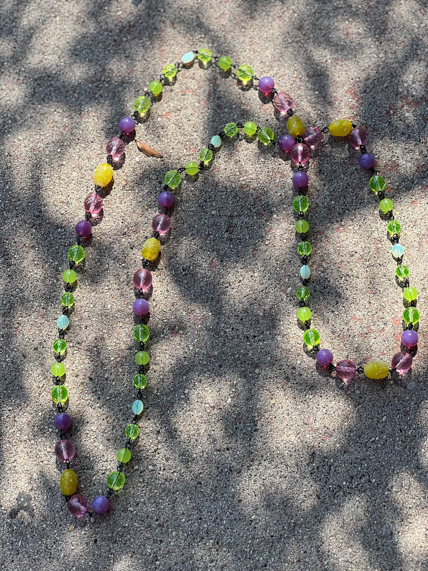 Rosary Necklace in Pineapple Passion