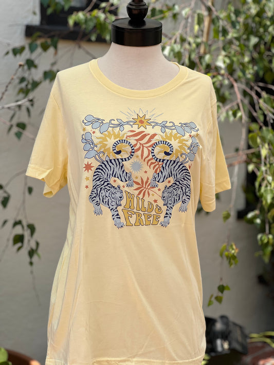 Wild and Free Tigers T Shirt