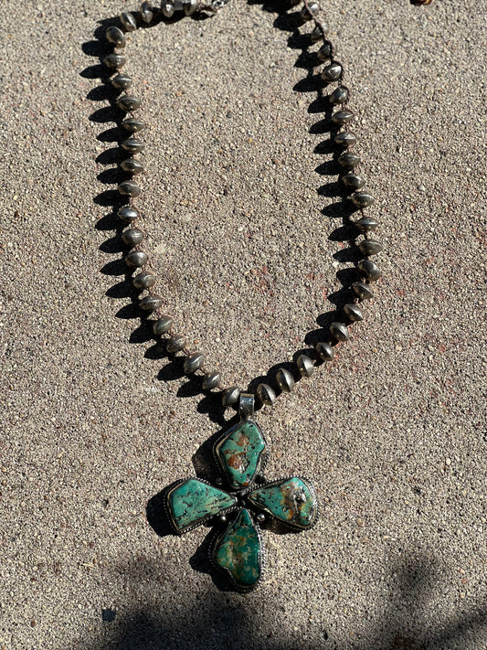 Four Leaf Turquoise 1177 Necklace
