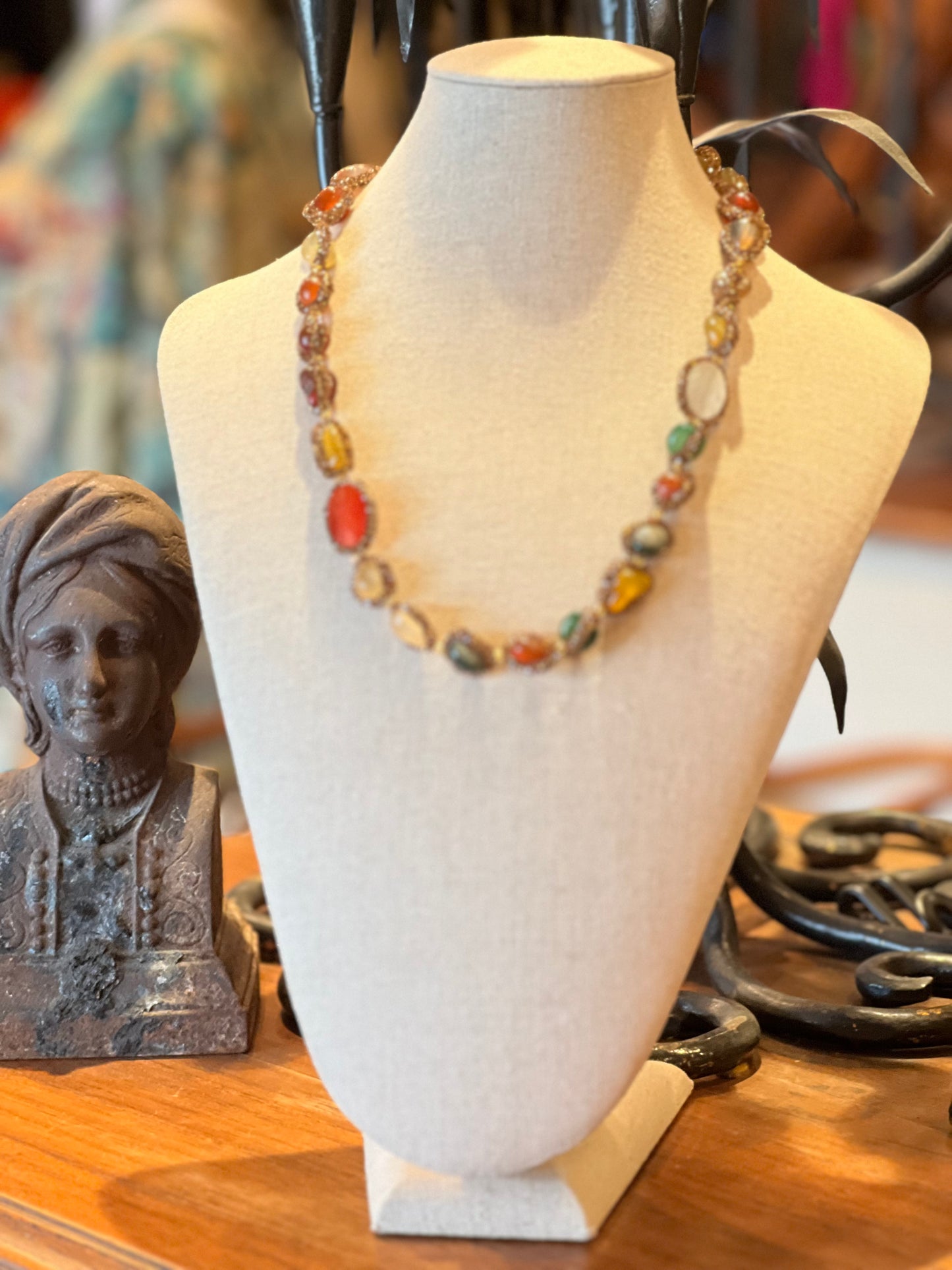 Paloma Necklace in Fall Agate